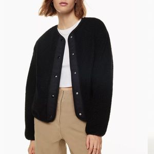 Aritzia Wilfred Free Sherpa Liner Jacket Black 2XS